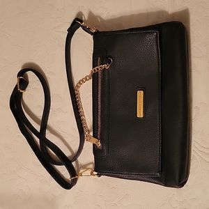 Adrienne Vittadini black leather bag